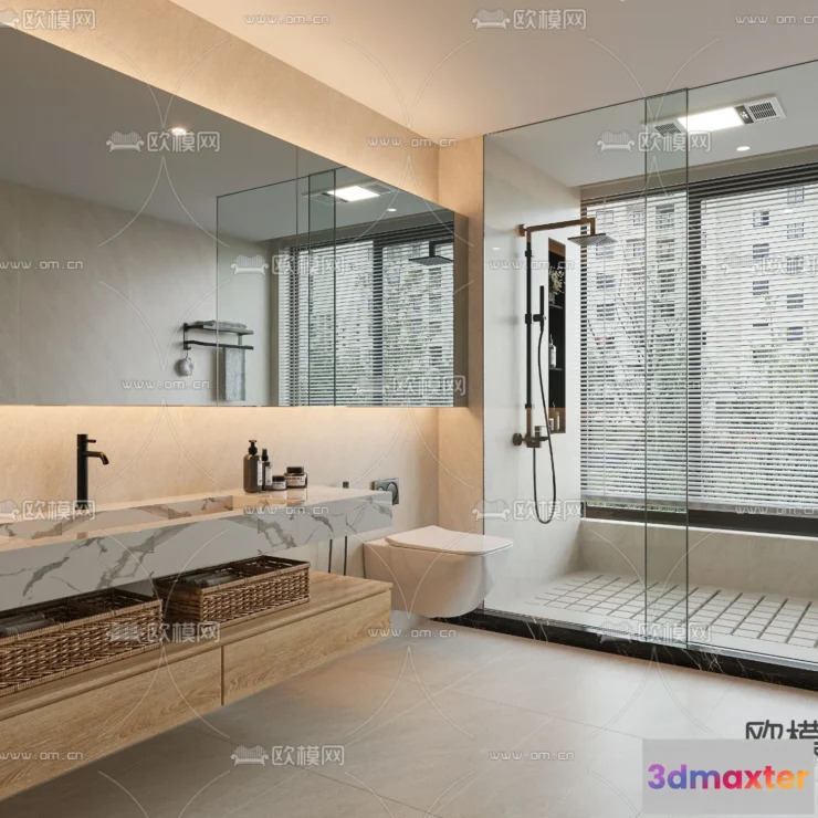 1242154 - BATHROOM SETS - VRAY  CORONA - 3D MODEL - 2201