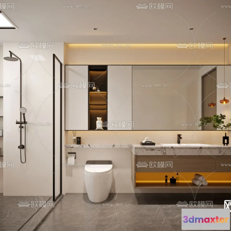 1242172 - BATHROOM SETS - CORONA - 3D MODEL - 2210