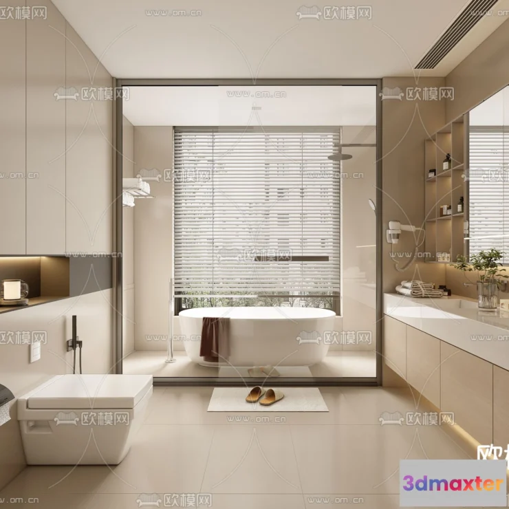 1242176 - BATHROOM SETS - VRAY  CORONA - 3D MODEL - 2212