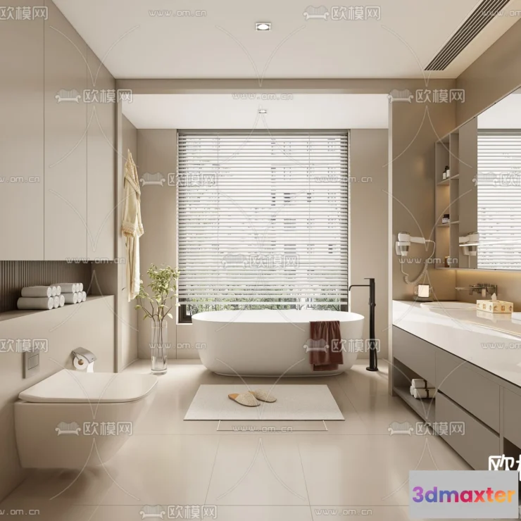 1242178 - BATHROOM SETS - VRAY  CORONA - 3D MODEL - 2213