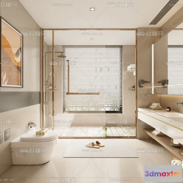 1242180 - BATHROOM SETS - VRAY  CORONA - 3D MODEL - 2214