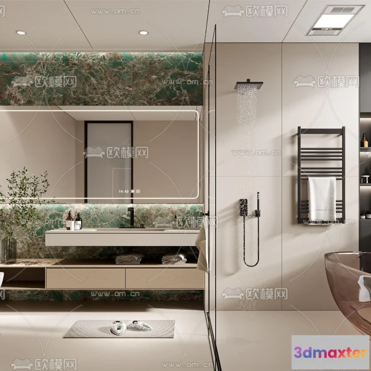 1242202 - BATHROOM SETS - VRAY  CORONA - 3D MODEL - 2225