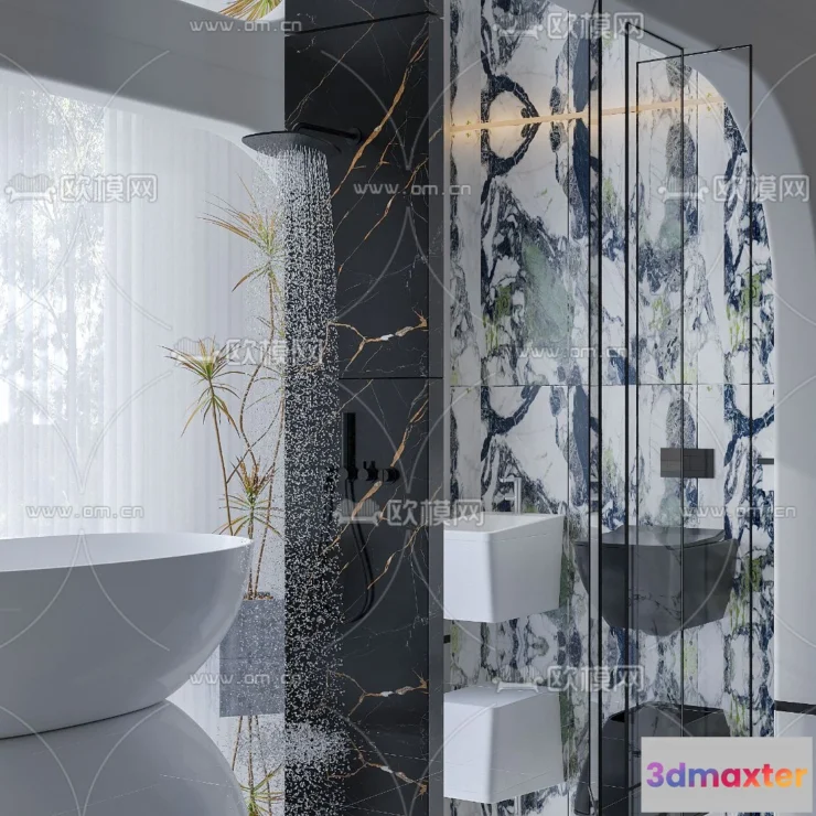 1242206 - BATHROOM SETS - VRAY  CORONA - 3D MODEL - 2227