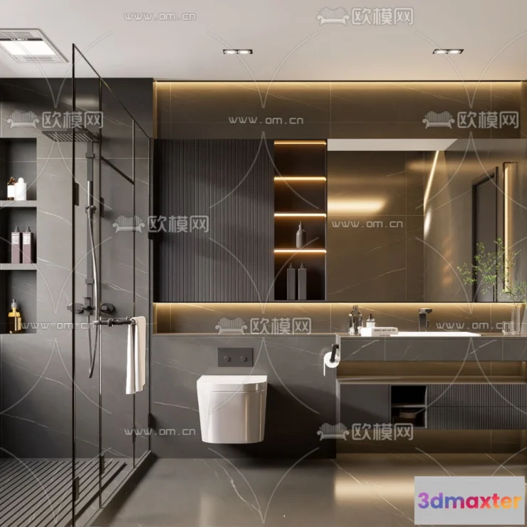 1242208 - BATHROOM SETS - VRAY  CORONA - 3D MODEL - 2228