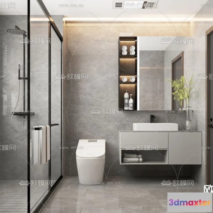 1242214 - BATHROOM SETS - CORONA - 3D MODEL - 2231