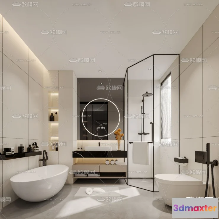 1242220 - BATHROOM SETS - VRAY  CORONA - 3D MODEL - 2234