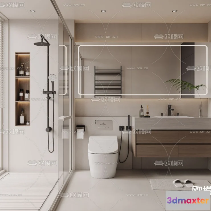1242228 - BATHROOM SETS - VRAY  CORONA - 3D MODEL - 2238