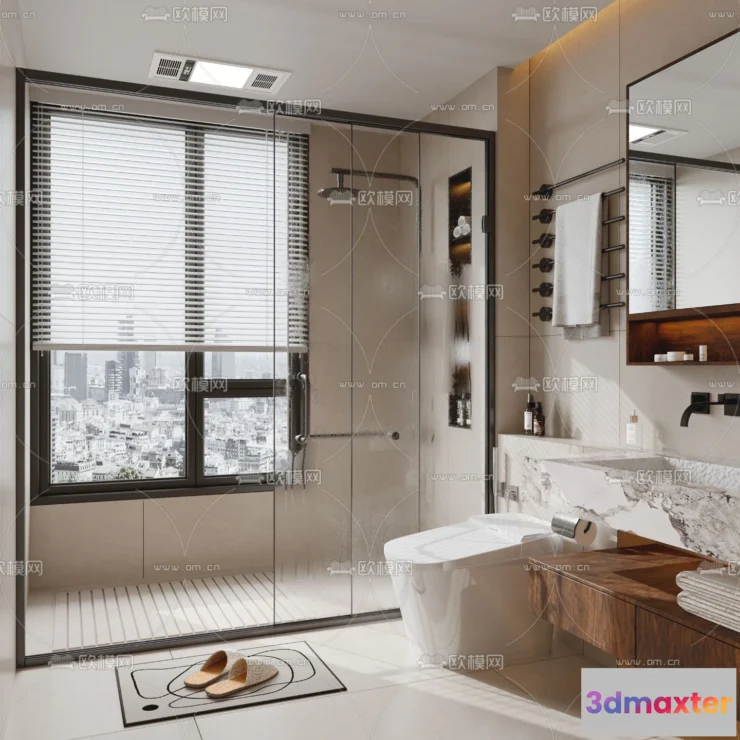 1242248 - BATHROOM SETS - VRAY  CORONA - 3D MODEL - 2248