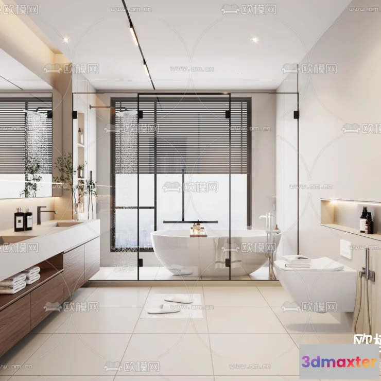 1242258 - BATHROOM SETS - VRAY  CORONA - 3D MODEL - 2253