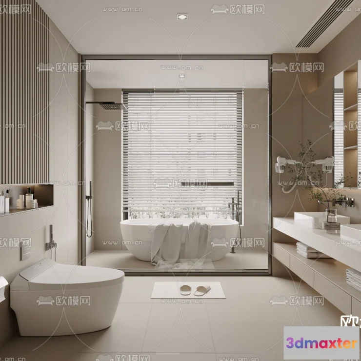1242268 - BATHROOM SETS - VRAY  CORONA - 3D MODEL - 2258
