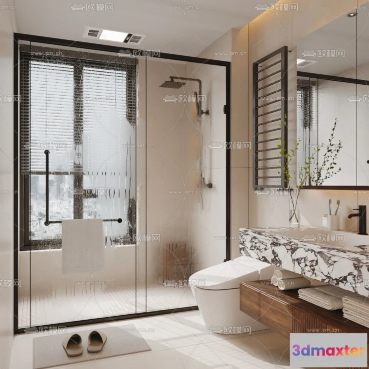 1242286 - BATHROOM SETS - VRAY  CORONA - 3D MODEL - 2267