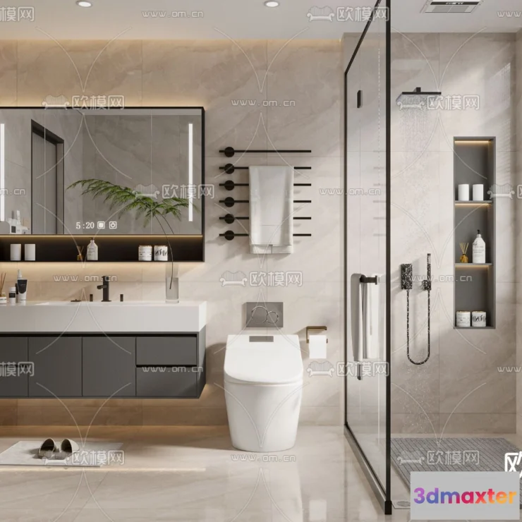 1242304 - BATHROOM SETS - VRAY  CORONA - 3D MODEL - 2276