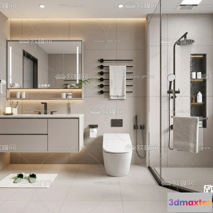 1242308 - BATHROOM SETS - CORONA - 3D MODEL - 2278