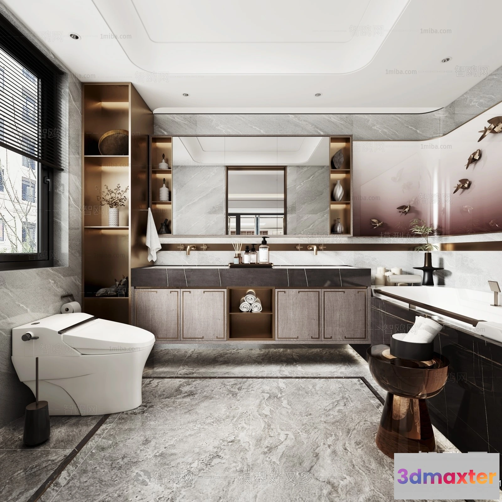 1358164 - Bathroom - Toilet - WC - RestRoom - 3D Interior Scene - 149 3D Max