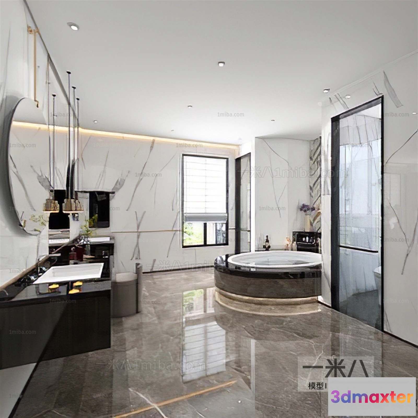 1358555 - Bathroom - Minimalist Style - 3D Interior Scene - 005 3D Max