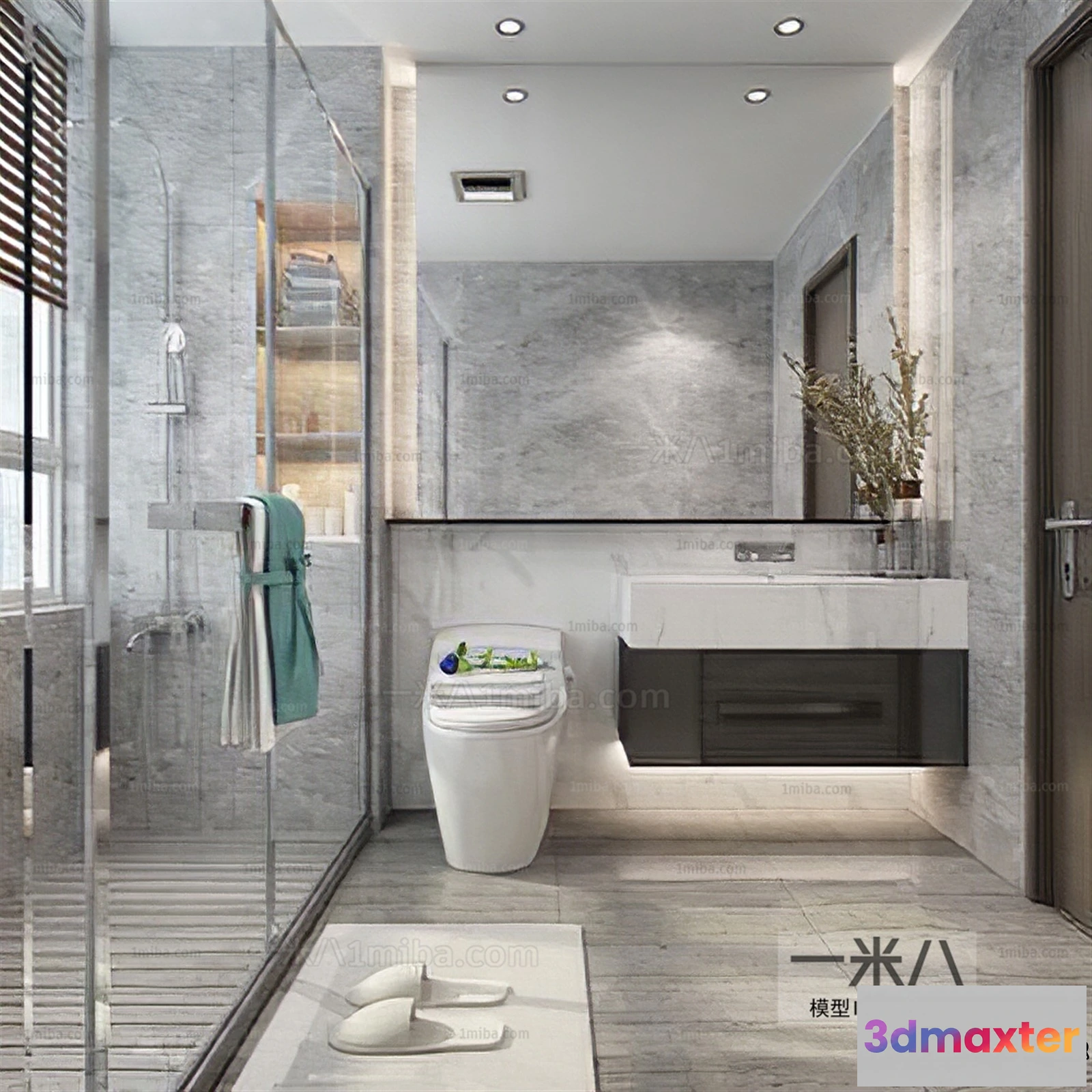 1358624 - Bathroom - Minimalist Style - 3D Interior Scene - 006 3D Max