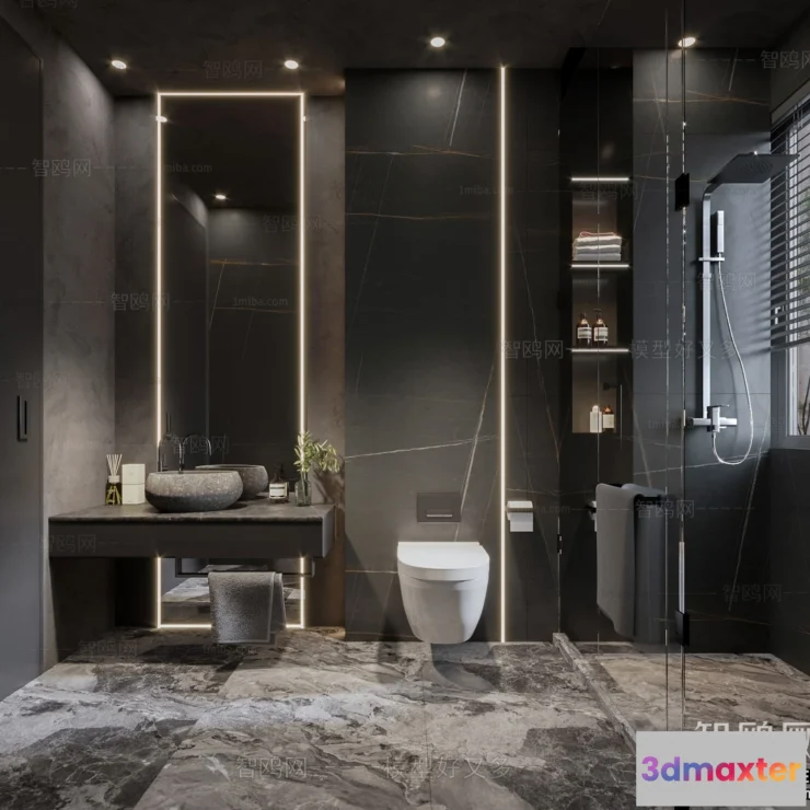 1359221 - Bathroom - Minimalist Style - 3D Interior Scene - 015 3D Max