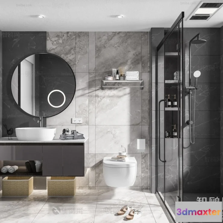 1359567 - Bathroom - Minimalist Style - 3D Interior Scene - 020 3D Max