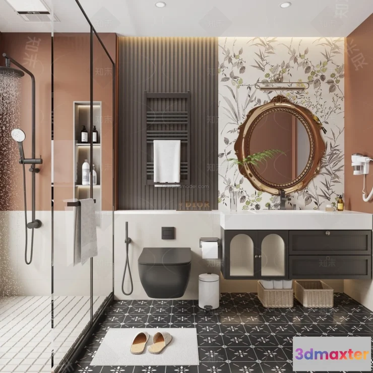 1359624 - Bathroom - 3D Interior Scene - French Style - 004 3D Max