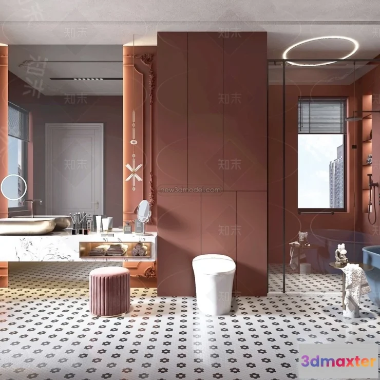 1359946 - Bathroom - 3D Interior Scene - French Style - 009 3D Max