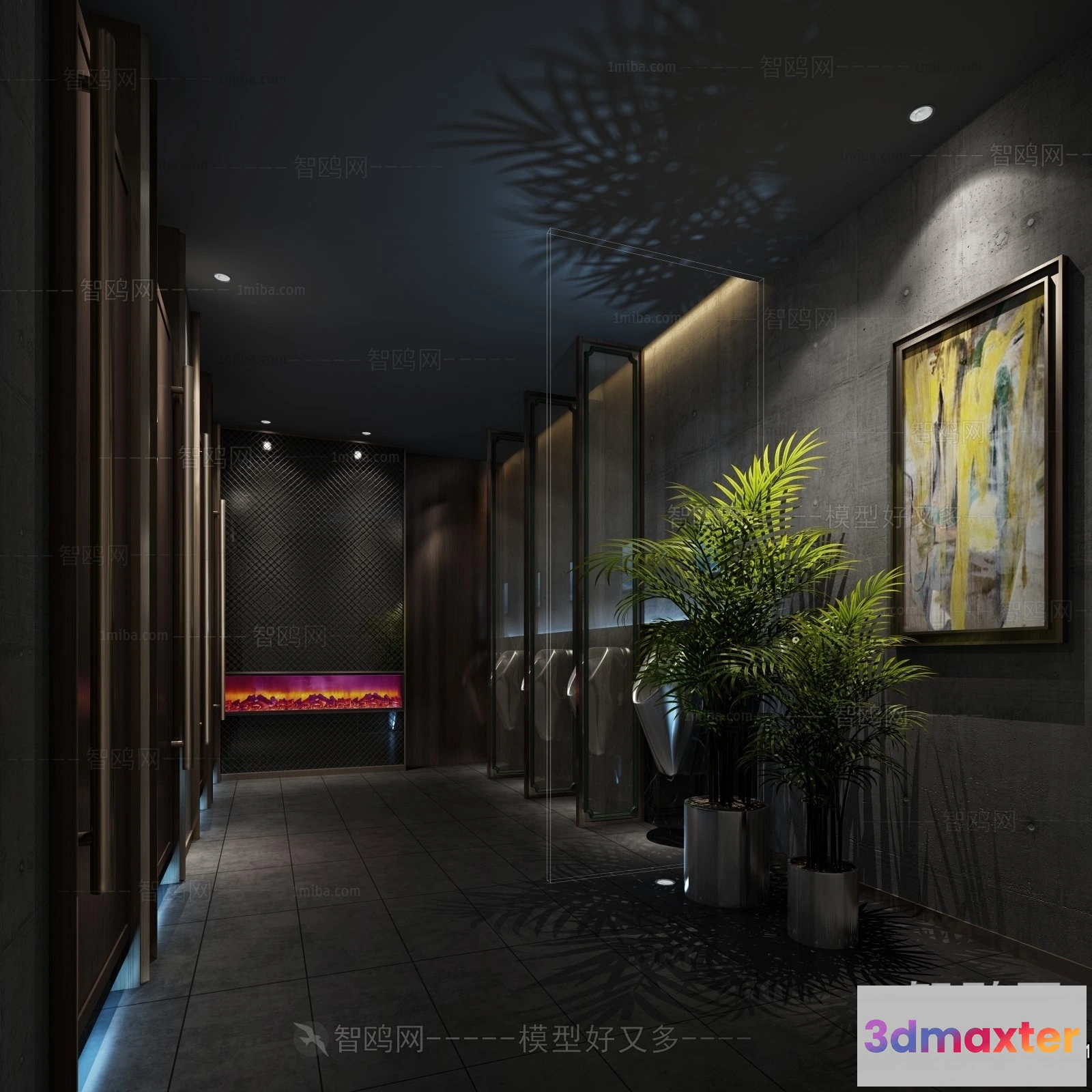 1360446 - Bathroom - Toilet - WC - RestRoom - 3D Interior Scene - 184 3D Max