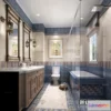 1360664 - Bathroom 3D Interior Scene - American Style - 007 3D Max