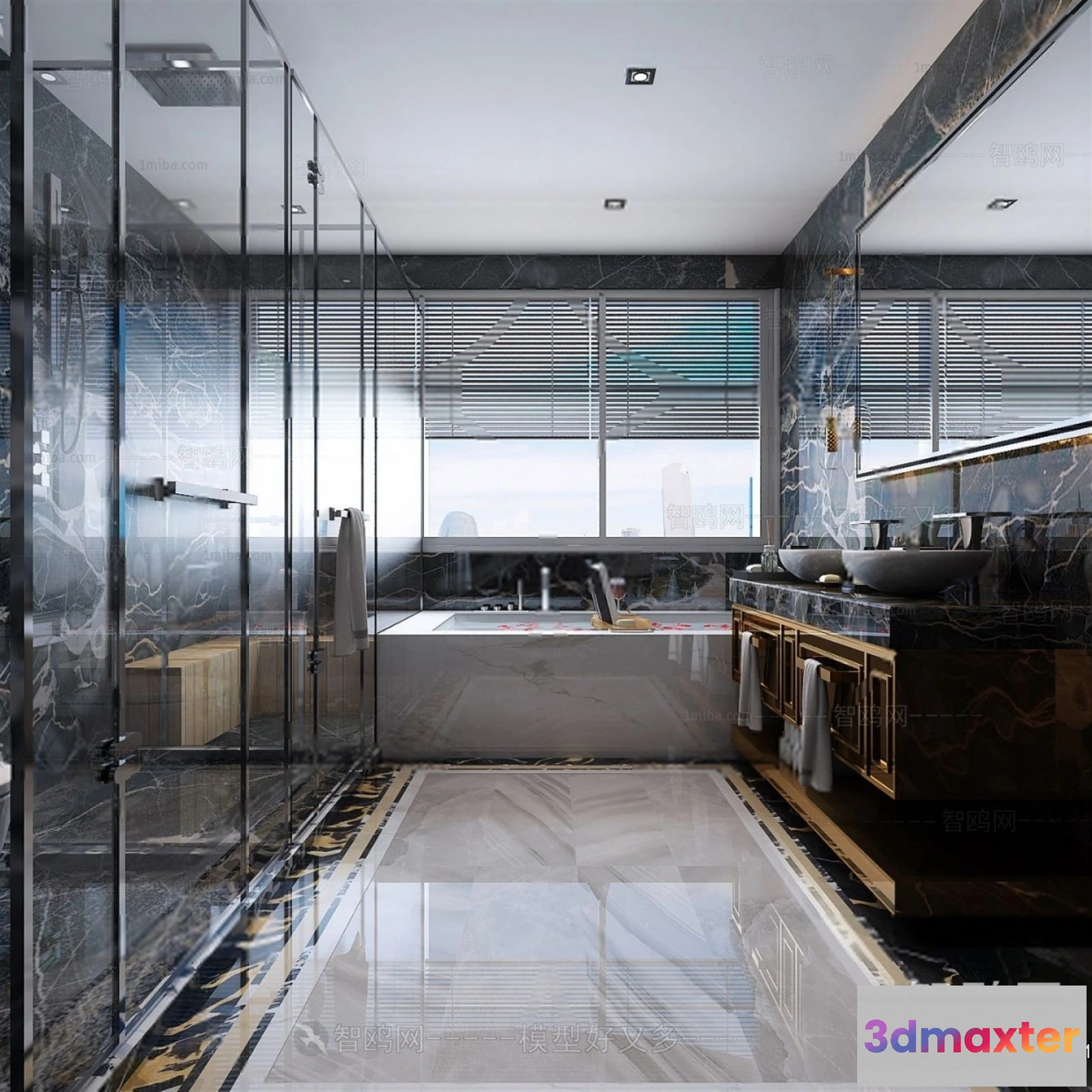 1361412 - Bathroom - Toilet - WC - RestRoom - 3D Interior Scene - 198 3D Max