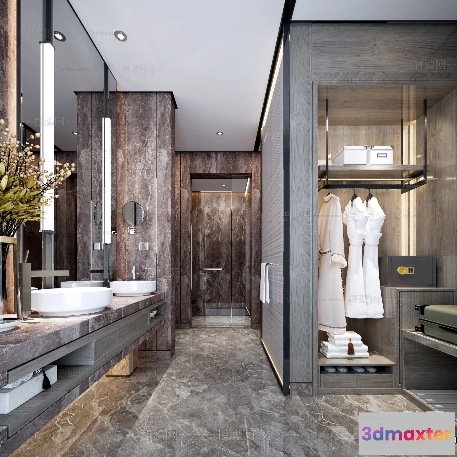 1362016 - Bathroom - Toilet - WC - RestRoom - 3D Interior Scene - 207 3D Max