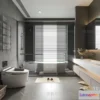 1362078 - Bathroom - Toilet - WC - RestRoom - 3D Interior Scene - 496 3D Max