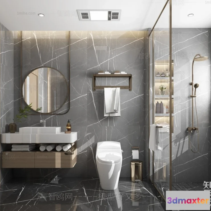 1362354 - Bathroom - Toilet - WC - RestRoom - 3D Interior Scene - 212 3D Max