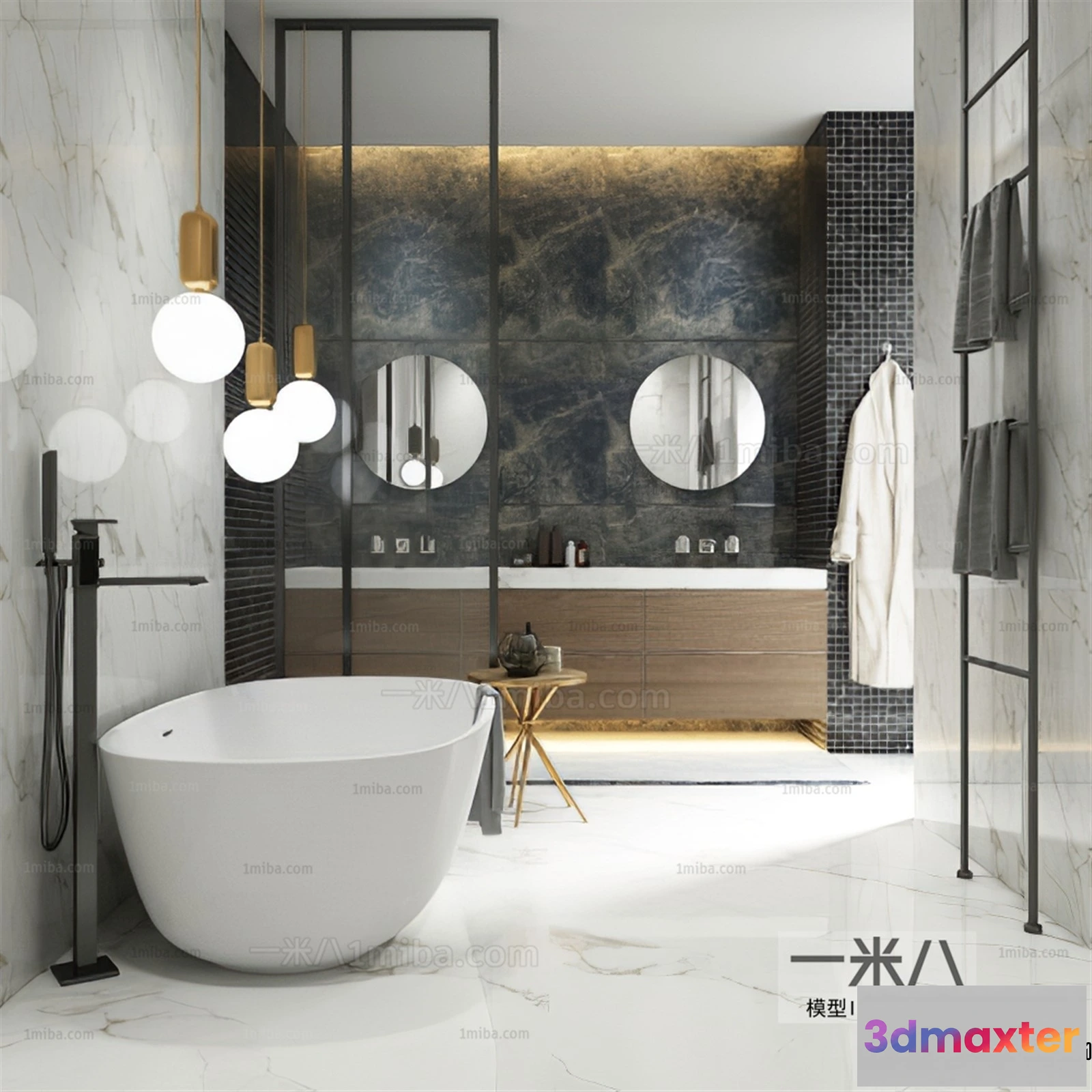 1363681 - Bathroom - Toilet - WC - RestRoom - 3D Interior Scene - 232 3D Max