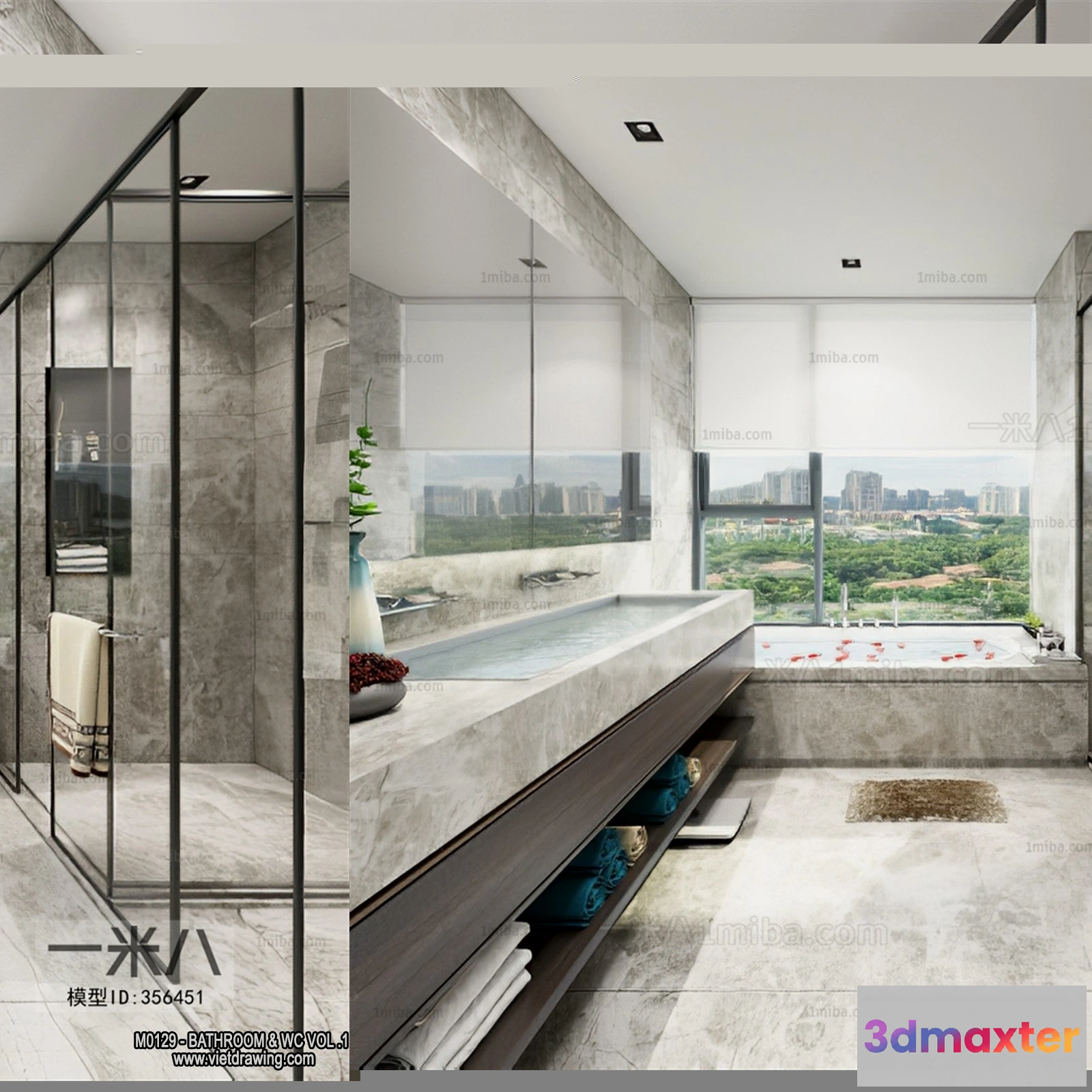 1364036 - Bathroom - Toilet - WC - RestRoom - 3D Interior Scene - 237 3D Max