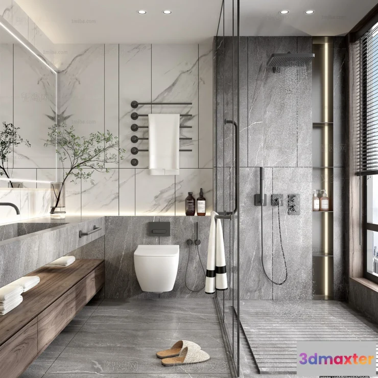 1364376 - Bathroom - Villas 3D Interior Scene - 3D Models - 003 3D Max
