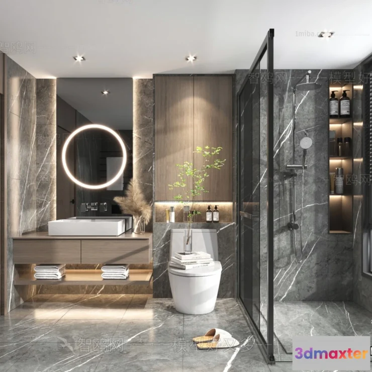 1364500 - Bathroom - Villas 3D Interior Scene - 3D Models - 005 3D Max