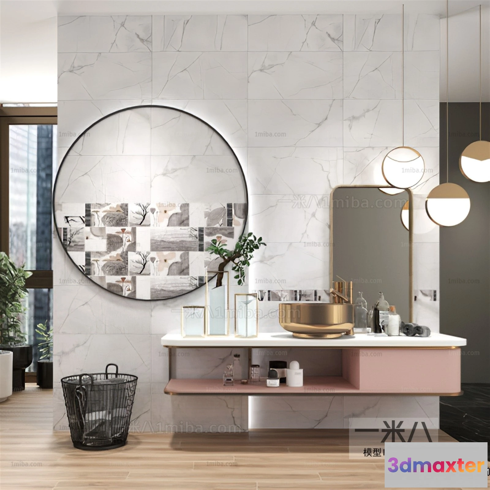 1364507 - Bathroom - Toilet - WC - RestRoom - 3D Interior Scene - 244 3D Max