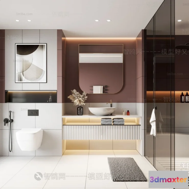 1364563 - Bathroom - Villas 3D Interior Scene - 3D Models - 006 3D Max