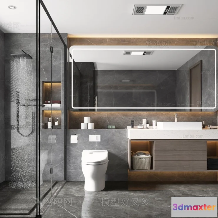 1364776 - Bathroom - Villas 3D Interior Scene - 3D Models - 009 3D Max