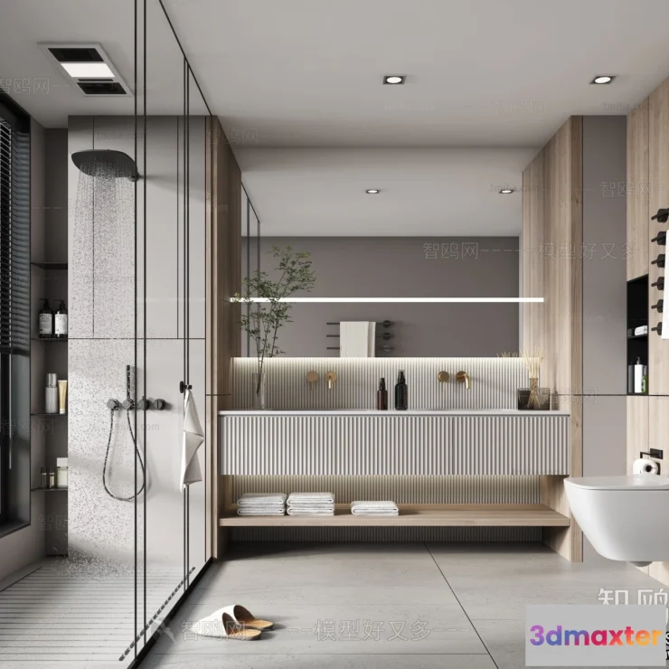 1364840 - Bathroom - Villas 3D Interior Scene - 3D Models - 010 3D Max