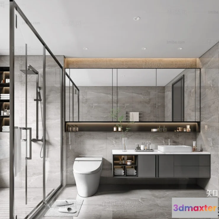 1365047 - Bathroom - Villas 3D Interior Scene - 3D Models - 013 3D Max