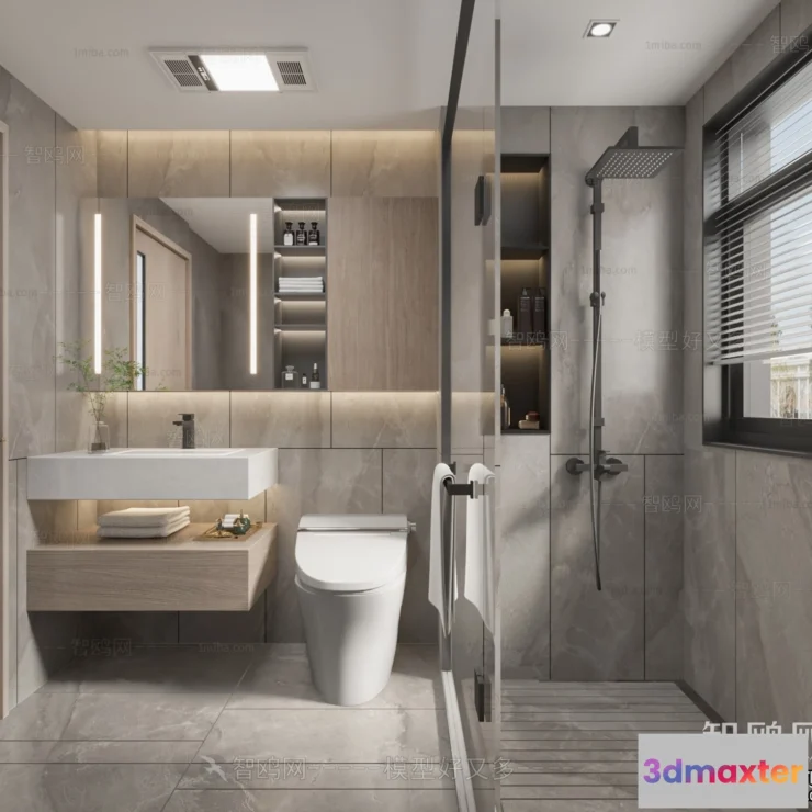 1365116 - Bathroom - Villas 3D Interior Scene - 3D Models - 014 3D Max