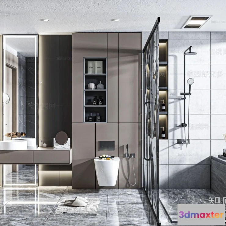1365176 - Bathroom - Villas 3D Interior Scene - 3D Models - 015 3D Max