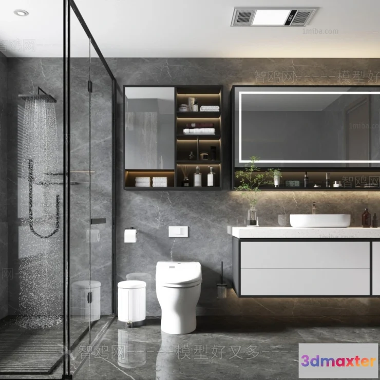 1365238 - Bathroom - Villas 3D Interior Scene - 3D Models - 016 3D Max