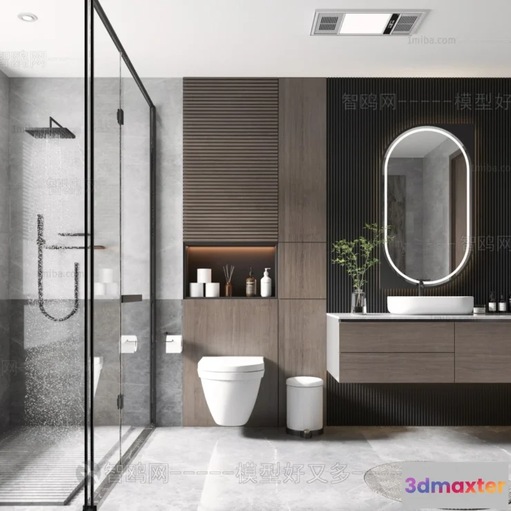 1365635 - Bathroom - Villas 3D Interior Scene - 3D Models - 022 3D Max
