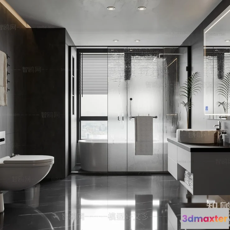 1365832 - Bathroom - Villas 3D Interior Scene - 3D Models - 025 3D Max