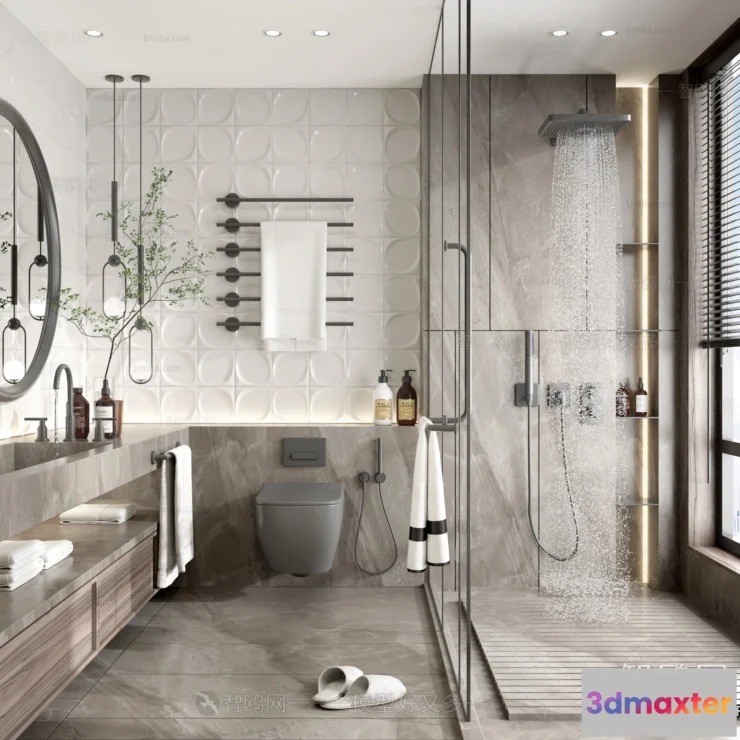 1366090 - Bathroom - Villas 3D Interior Scene - 3D Models - 029 3D Max