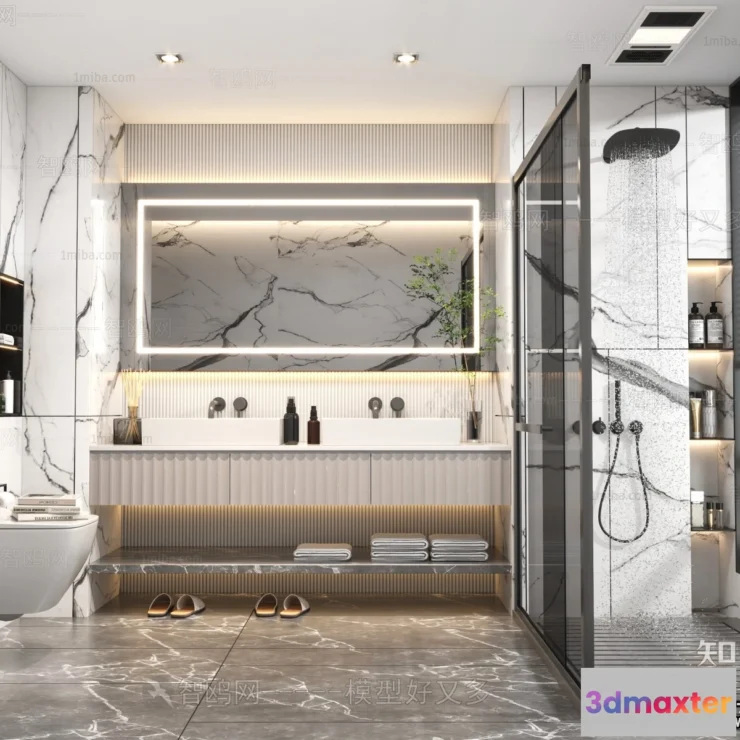 1366361 - Bathroom - Villas 3D Interior Scene - 3D Models - 033 3D Max