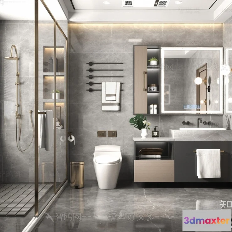 1366567 - Bathroom - Villas 3D Interior Scene - 3D Models - 036 3D Max