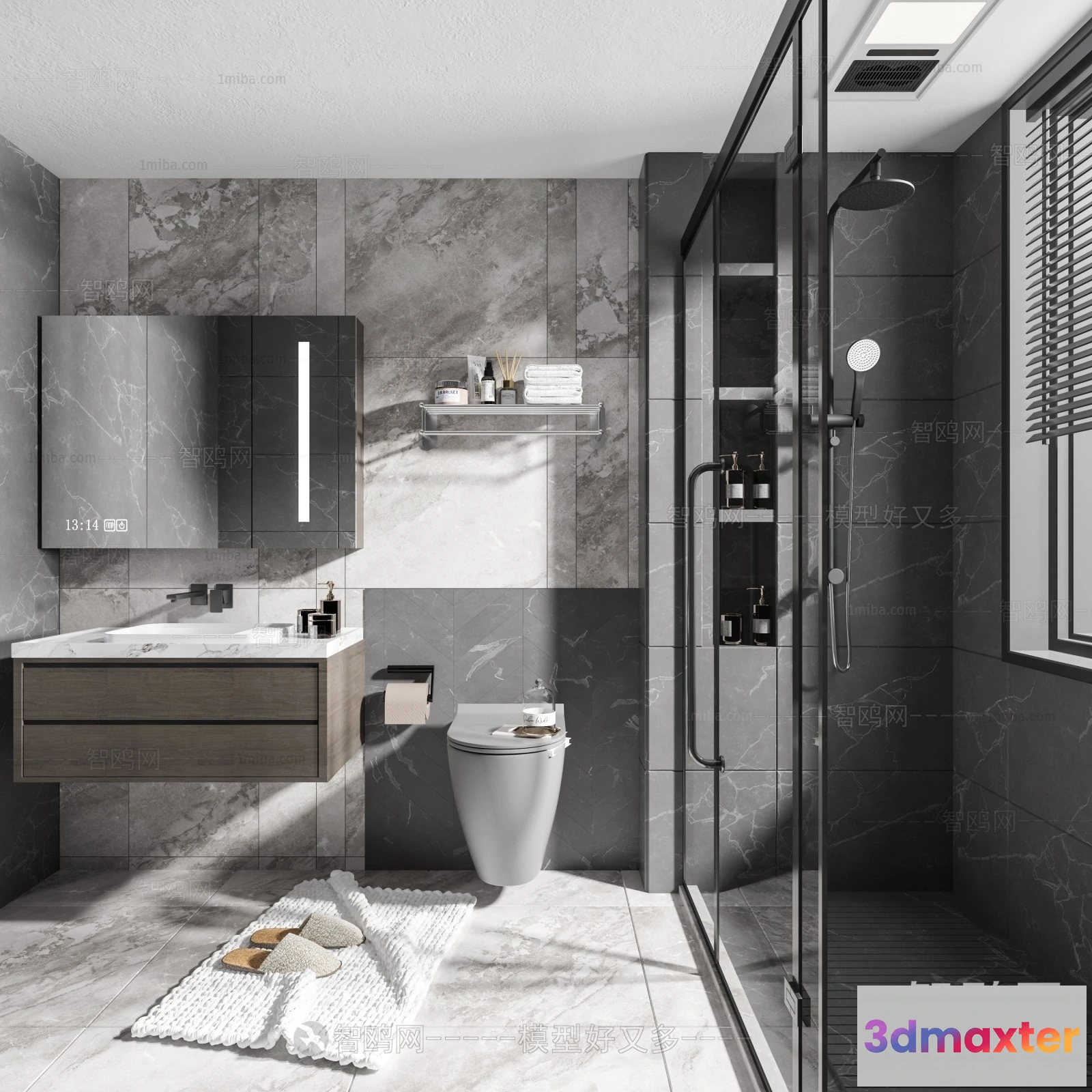 1366912 - Bathroom - Villas 3D Interior Scene - 3D Models - 041 3D Max