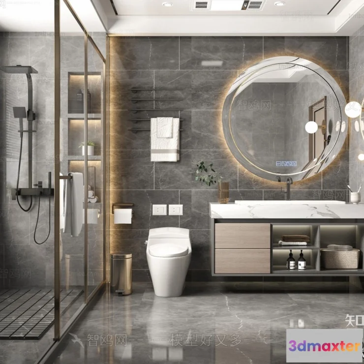 1366978 - Bathroom - Villas 3D Interior Scene - 3D Models - 042 3D Max