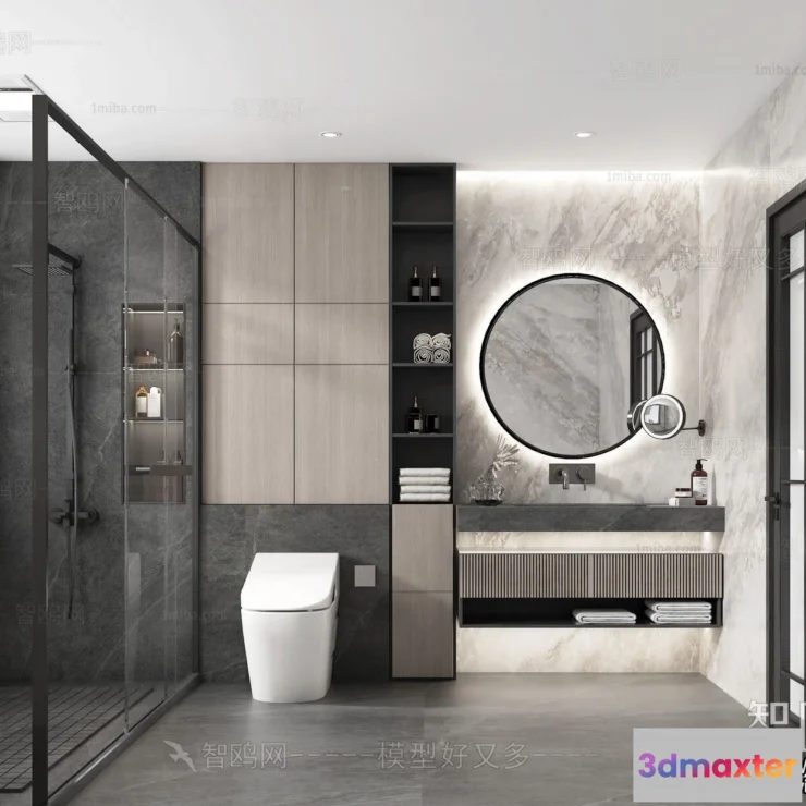 1367145 - Bathroom - Villas 3D Interior Scene - 3D Models - 044 3D Max